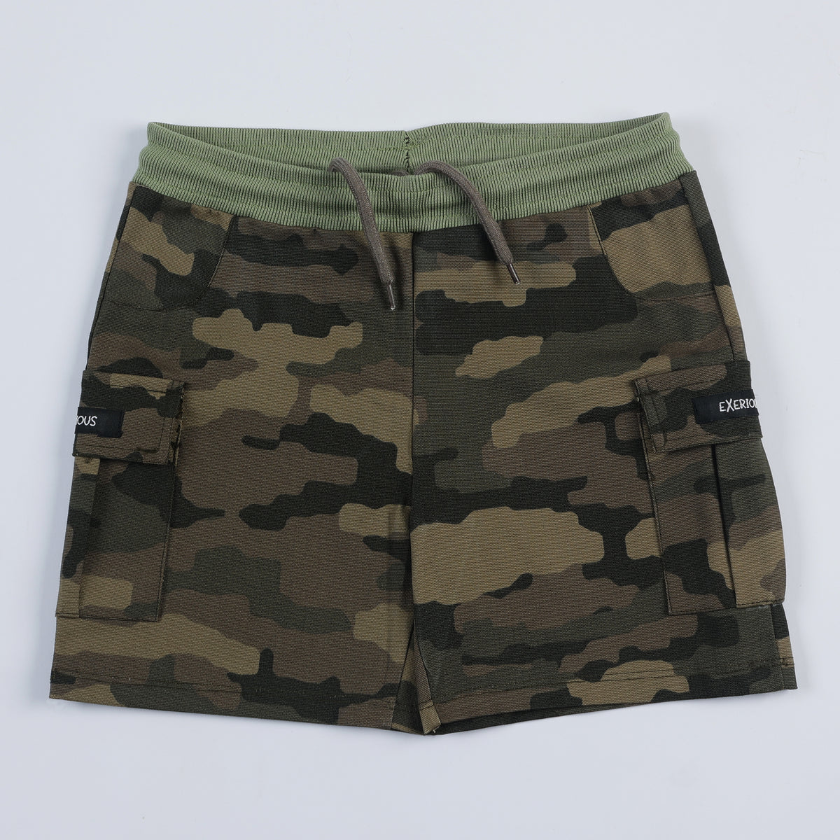 Cameo Green Toddler Shorts Durable Twill Fabric