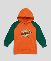 Infant Dark Green and Yellow Fleece Tracksuit with Reglan Style Hoodie